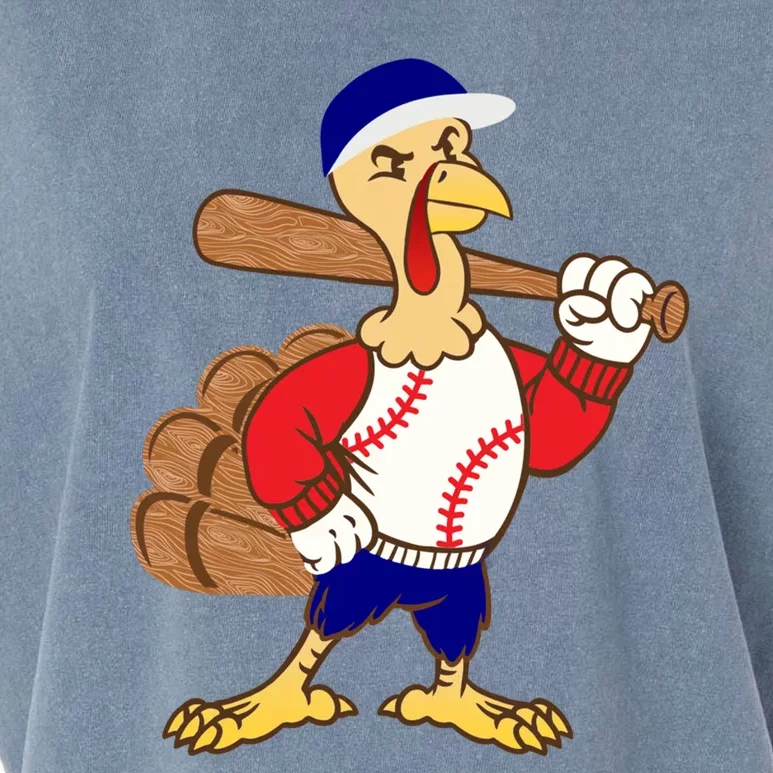 Funny Thanksgiving Baseball Turkey Gift Garment-Dyed Women's Muscle Tee