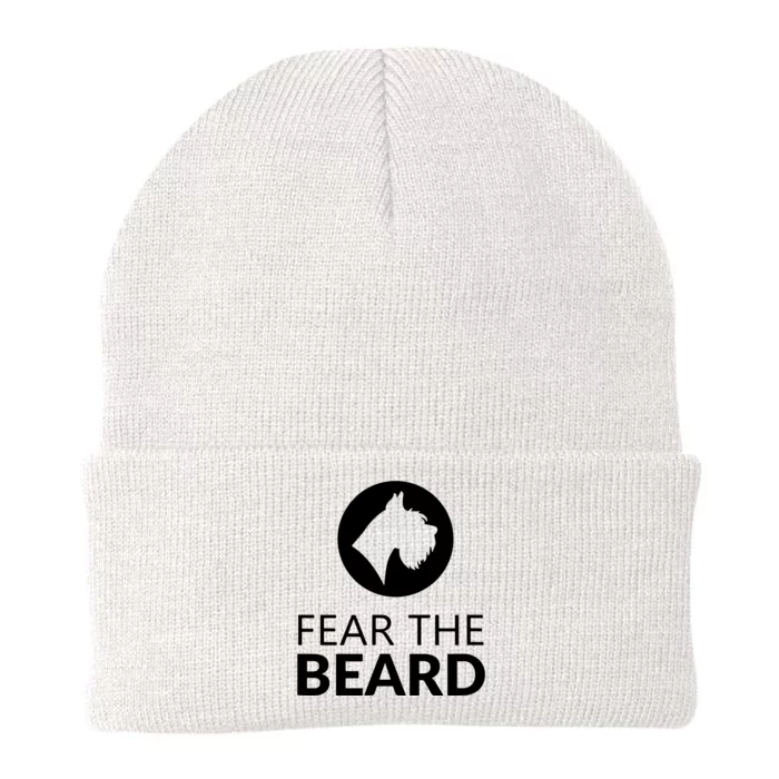 Fear The Beard Funny Schnauzer Lover Knit Cap Winter Beanie