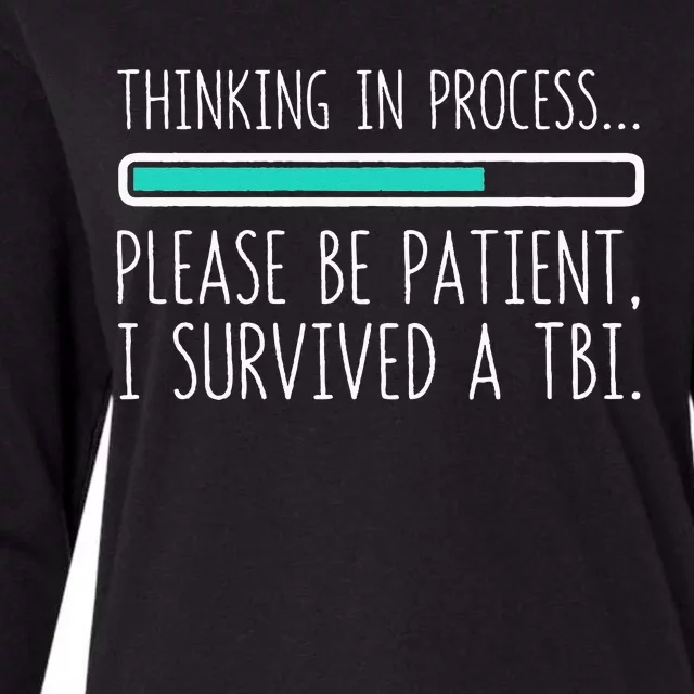 Funny Traumatic Brain Injury Awareness Thinking In Process Womens Cotton Relaxed Long Sleeve T-Shirt