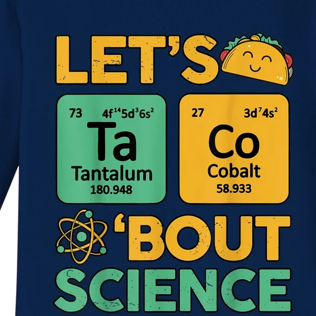 Funny Taco Bout Science Tuesday Chemistry STEM Teacher Baby Long Sleeve Bodysuit