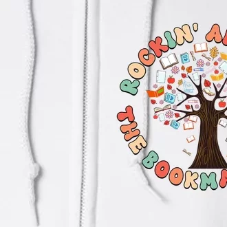 Funny The Bookmas Tree Book Lover Full Zip Hoodie