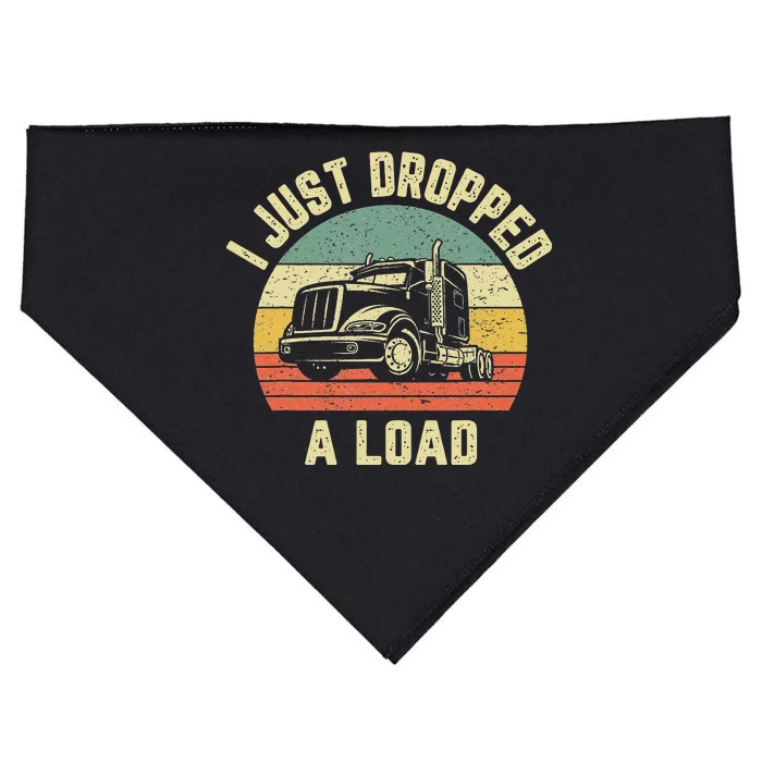 Funny Trucker Big Rig Semi Trailer Truck Driver Gift USA-Made Doggie Bandana