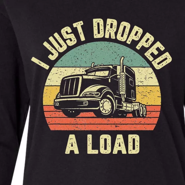 Funny Trucker Big Rig Semi Trailer Truck Driver Gift Womens Cotton Relaxed Long Sleeve T-Shirt