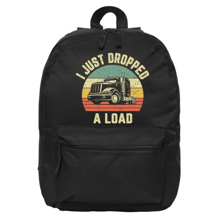 Funny Trucker Big Rig Semi Trailer Truck Driver Gift 16 in Basic Backpack