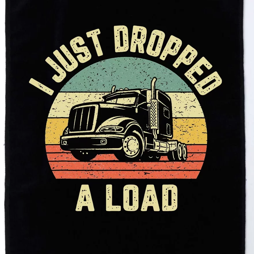 Funny Trucker Big Rig Semi Trailer Truck Driver Gift Platinum Collection Golf Towel