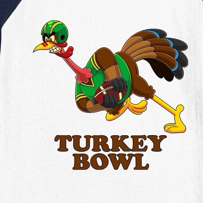 Funny Turkey Bowl American Football Bowl Thanksgiving Baseball Sleeve Shirt