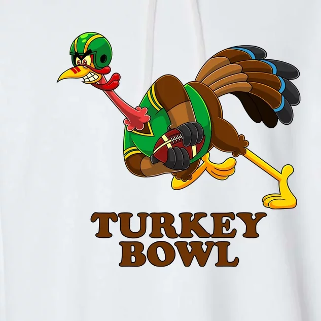 Funny Turkey Bowl American Football Bowl Thanksgiving Garment-Dyed Fleece Hoodie