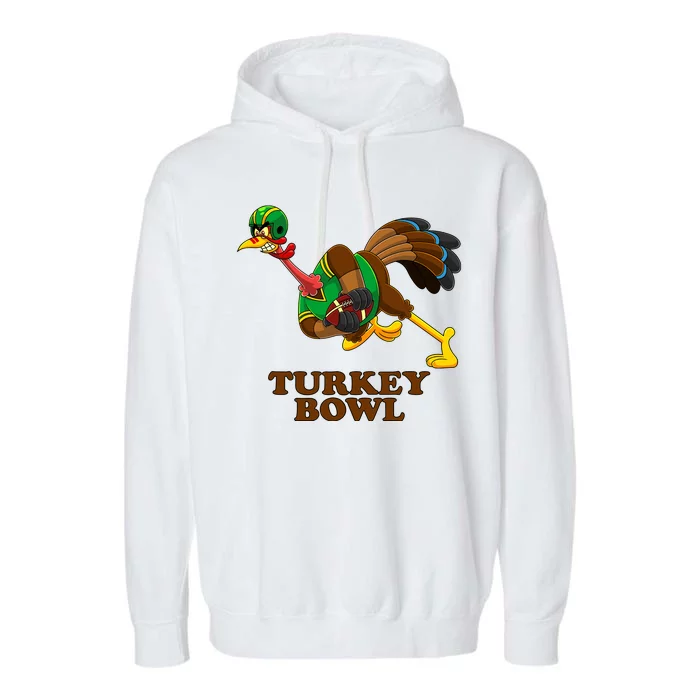 Funny Turkey Bowl American Football Bowl Thanksgiving Garment-Dyed Fleece Hoodie