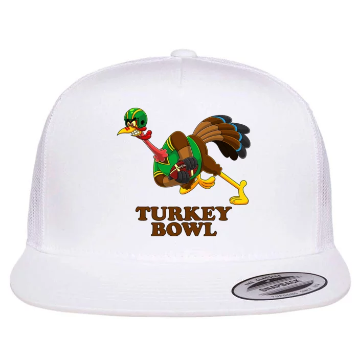 Funny Turkey Bowl American Football Bowl Thanksgiving Flat Bill Trucker Hat