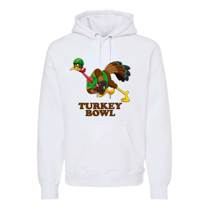 Funny Turkey Bowl American Football Bowl Thanksgiving Premium Hoodie