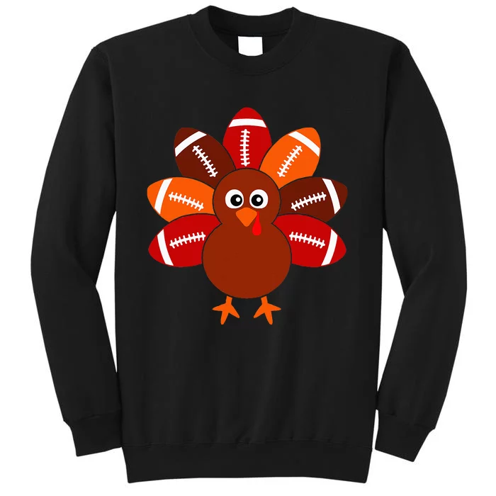 Football Turkey Balls Thanksgiving Women Tall Sweatshirt