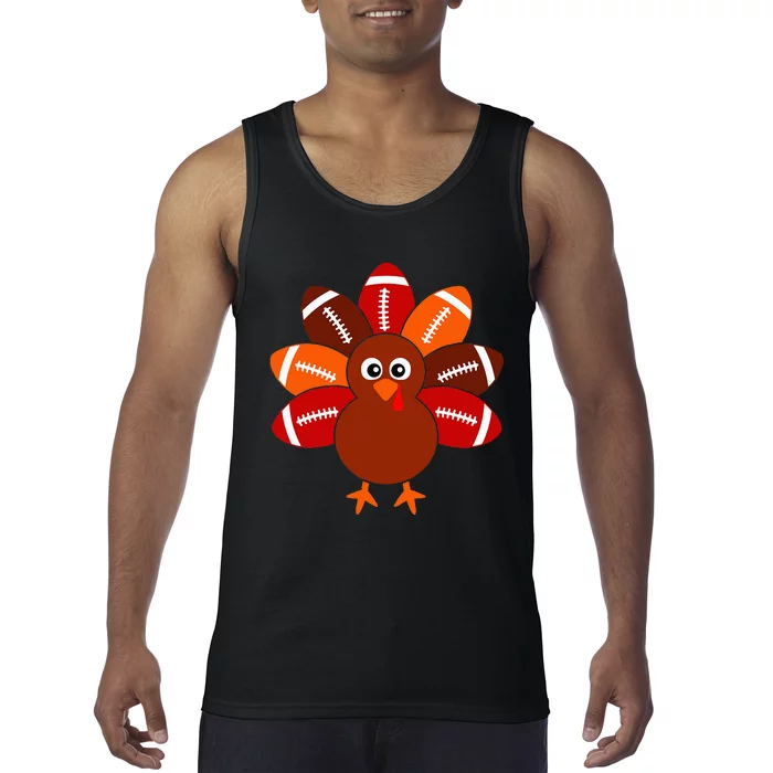 Football Turkey Balls Thanksgiving Women Tank Top