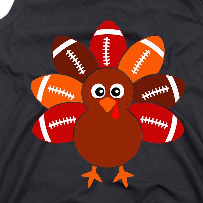 Football Turkey Balls Thanksgiving Women Tank Top