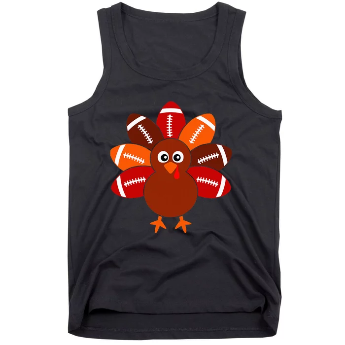 Football Turkey Balls Thanksgiving Women Tank Top