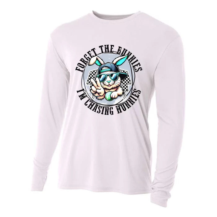 Forget The Bunnies IM Chasing Hunnies Easter Bunny Boy Cooling Performance Long Sleeve Crew