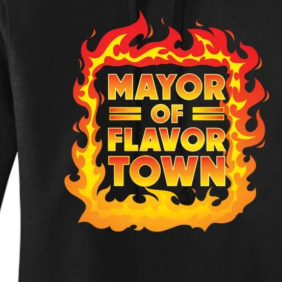 Flavor Town Cooking Guy Fieri BBQ Women's Pullover Hoodie