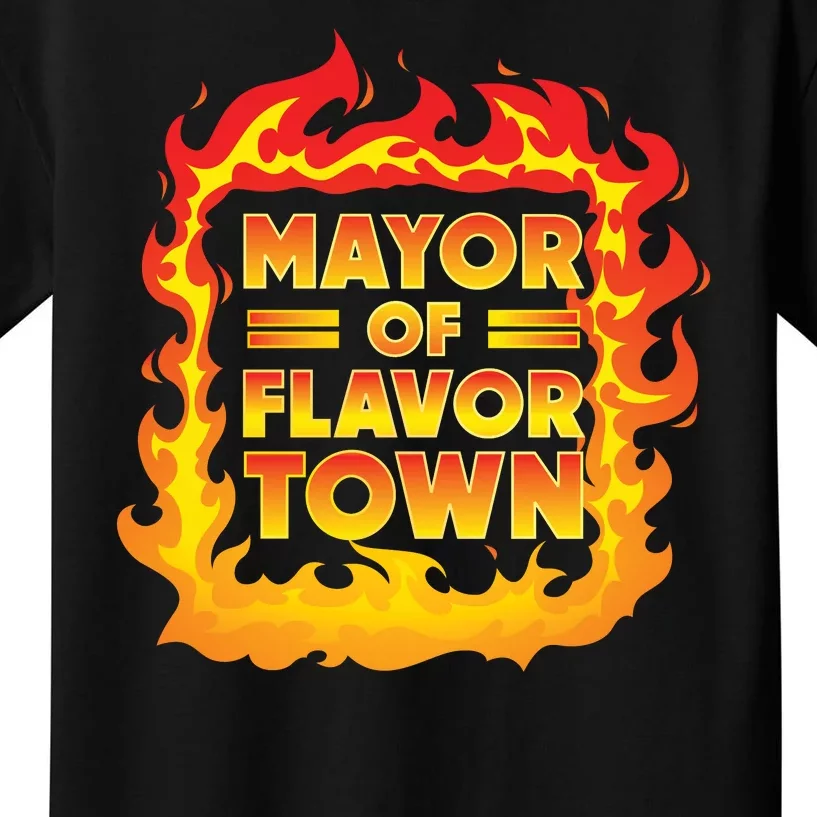 Flavor Town Cooking Guy Fieri BBQ Kids T-Shirt