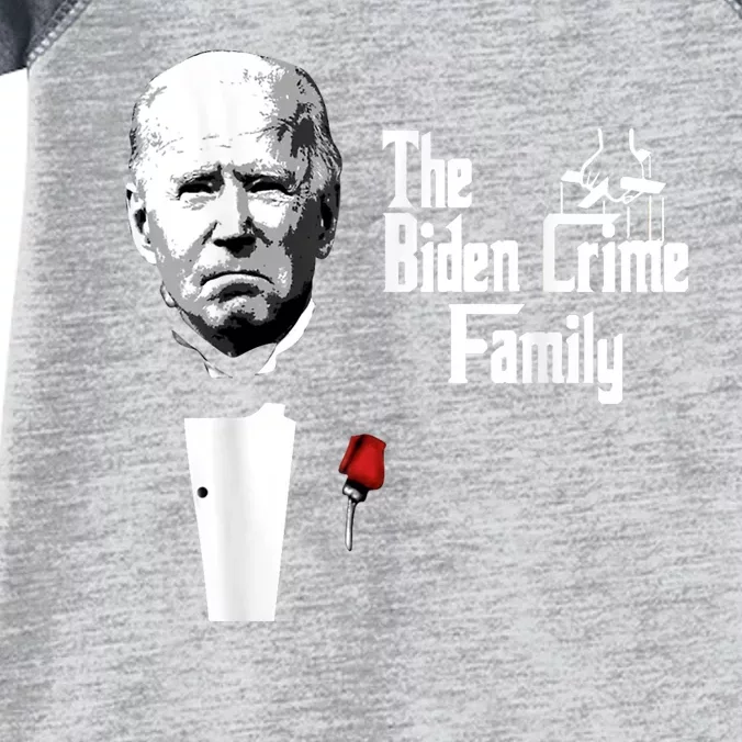 Funny The Biden Crime Family Anti Biden Liberals Democrats Infant Baby Jersey Bodysuit