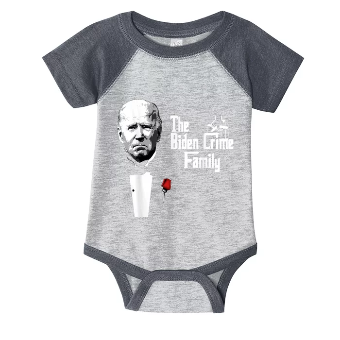 Funny The Biden Crime Family Anti Biden Liberals Democrats Infant Baby Jersey Bodysuit