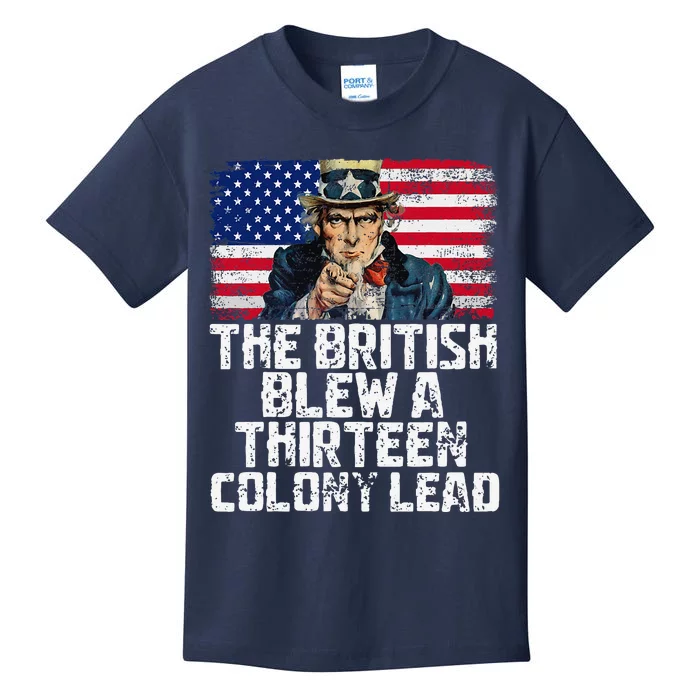 Funny The British Blew A Thirteen Colony Lead Kids T-Shirt