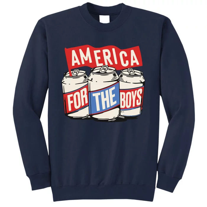 For The Boy Beer Can Usa Pocket Tall Sweatshirt