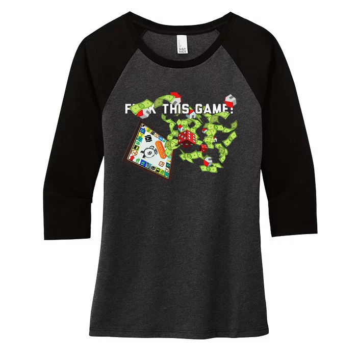 Flip The Board (Clean Version) Women's Tri-Blend 3/4-Sleeve Raglan Shirt