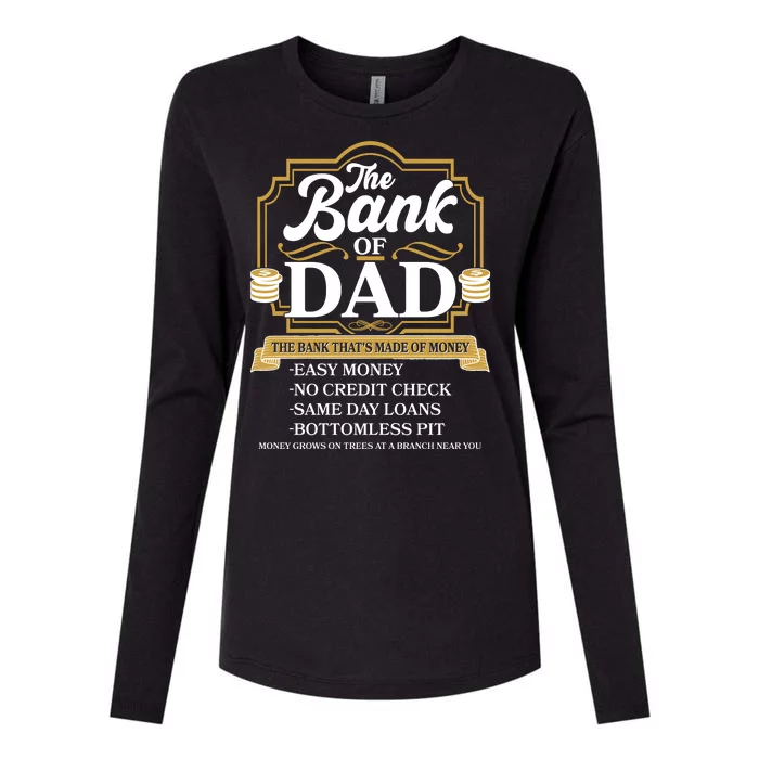 Funny The Bank Of Dad The Bank That's Made Of Money Womens Cotton Relaxed Long Sleeve T-Shirt