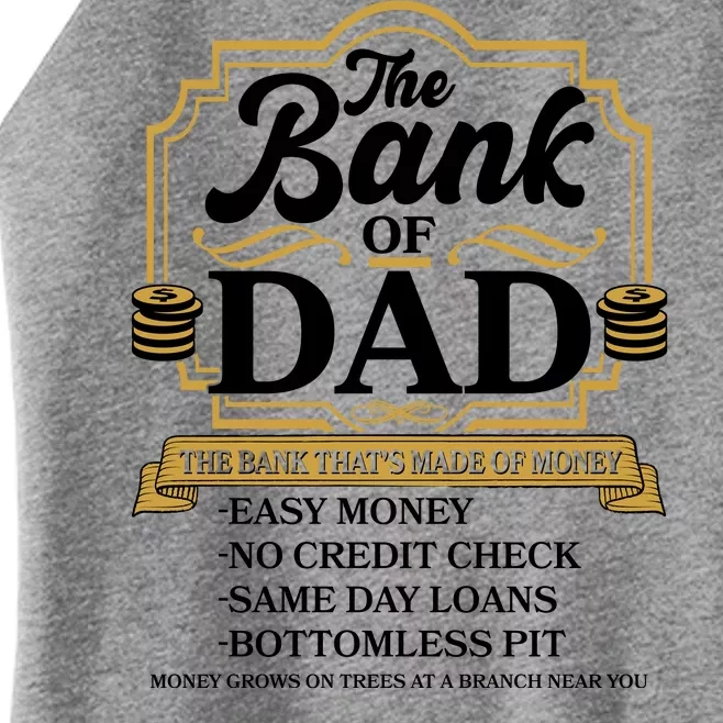 Funny The Bank Of Dad The Bank That's Made Of Money Women’s Perfect Tri Rocker Tank