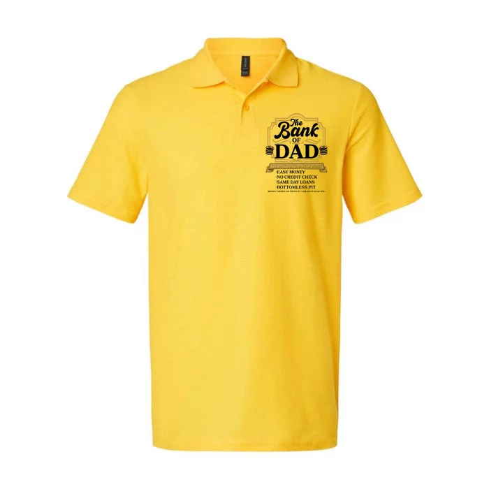 Funny The Bank Of Dad The Bank That's Made Of Money Softstyle Adult Sport Polo