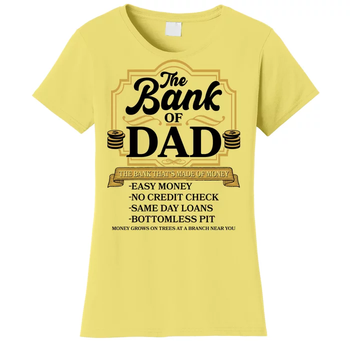 Funny The Bank Of Dad The Bank That's Made Of Money Women's T-Shirt