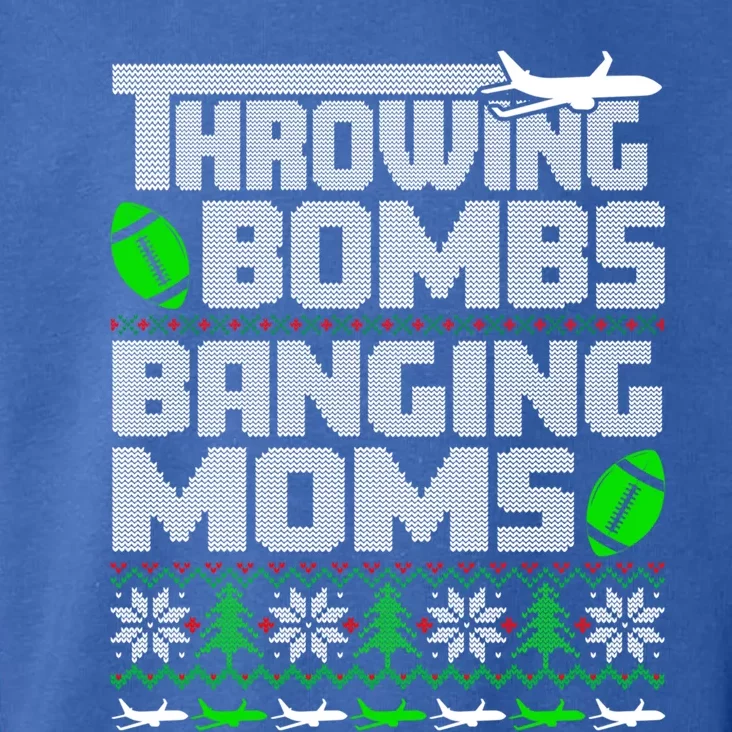 Football Throwing Bombs Banging Moms Ugly Christmas Sweater Gift Toddler Hoodie