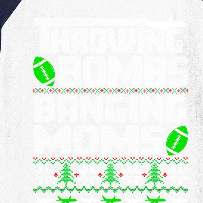 Football Throwing Bombs Banging Moms Ugly Christmas Sweater Gift Baseball Sleeve Shirt