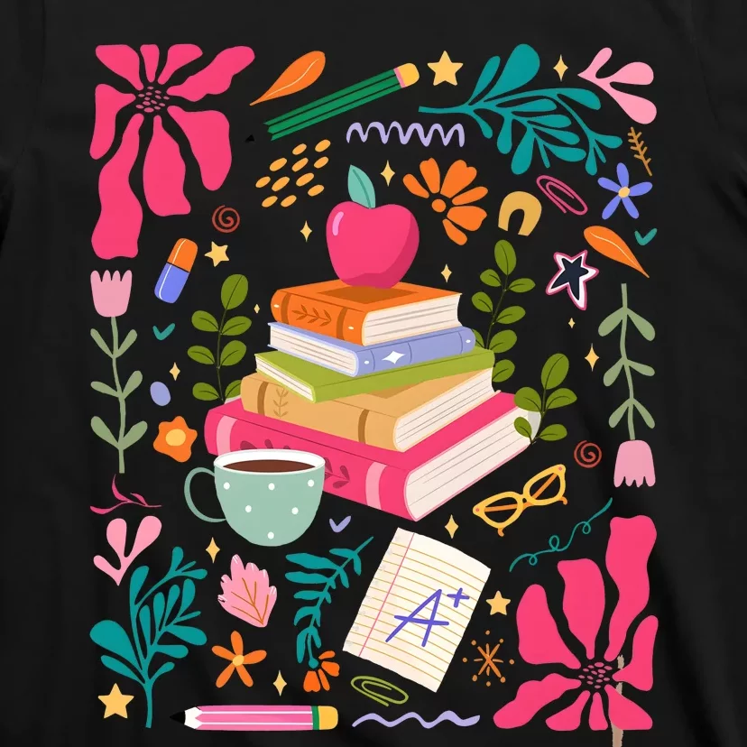 Floral Teacher Back To School Fall T-Shirt