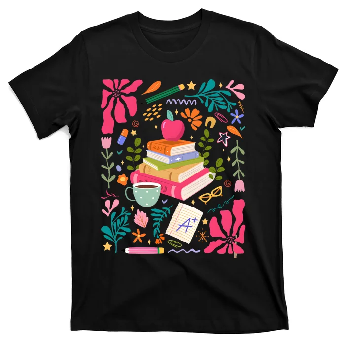 Floral Teacher Back To School Fall T-Shirt