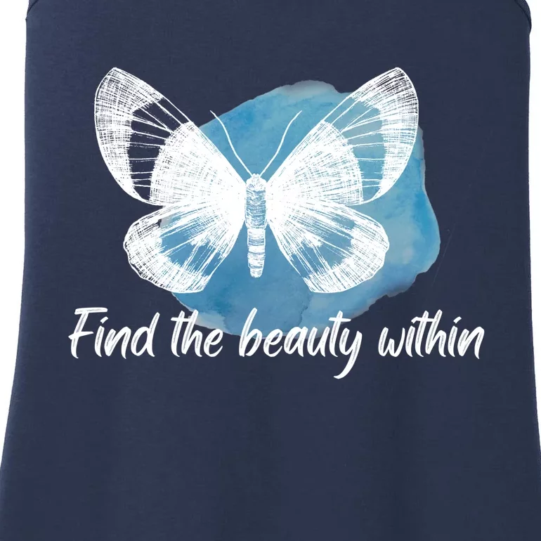 Find The Beauty Within Butterfly Ladies Essential Tank