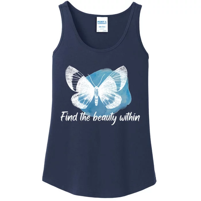 Find The Beauty Within Butterfly Ladies Essential Tank