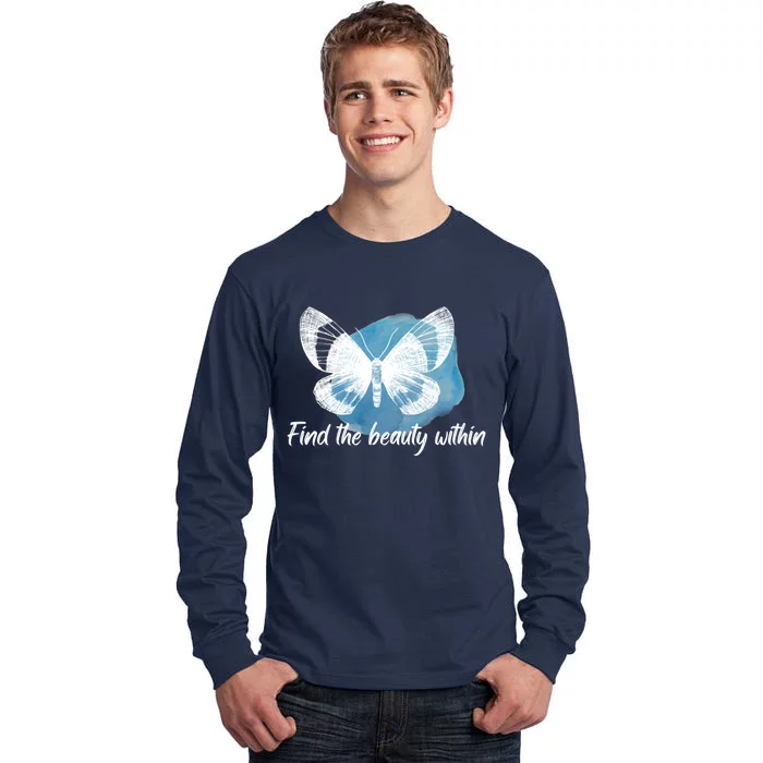 Find The Beauty Within Butterfly Tall Long Sleeve T-Shirt