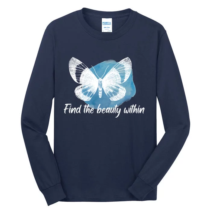 Find The Beauty Within Butterfly Tall Long Sleeve T-Shirt