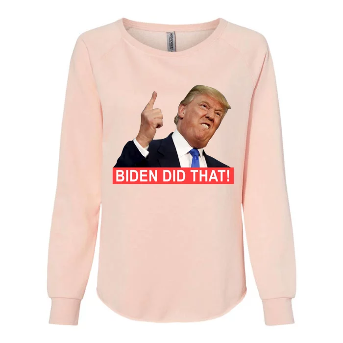 Funny Trump Biden Did That Gas Crisis Anti Biden Liberals Gift Womens California Wash Sweatshirt