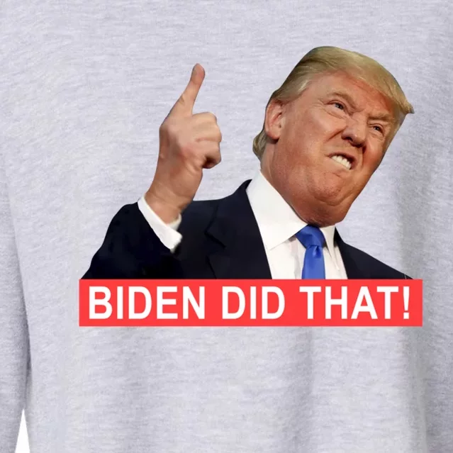 Funny Trump Biden Did That Gas Crisis Anti Biden Liberals Gift Cropped Pullover Crew