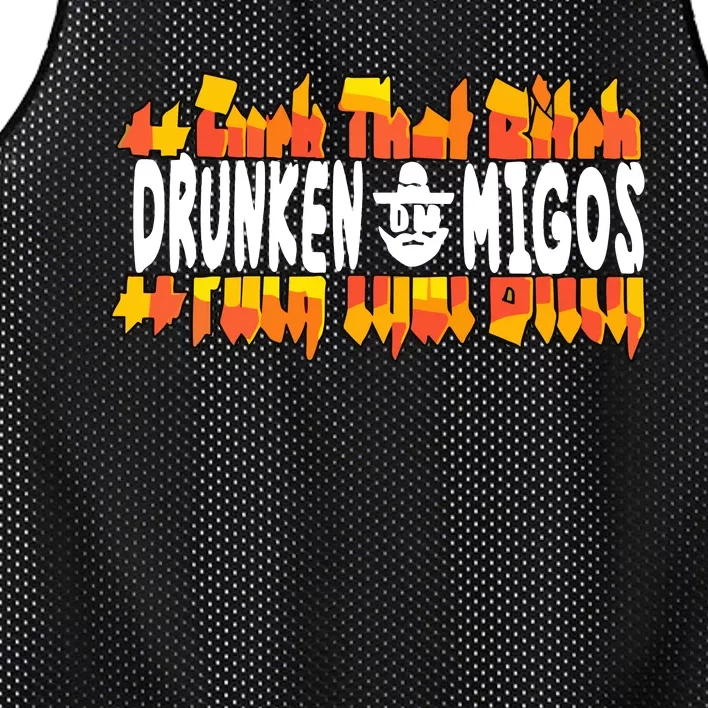 Fuck The Bitch Drunken M.I.G.O.S Mesh Reversible Basketball Jersey Tank