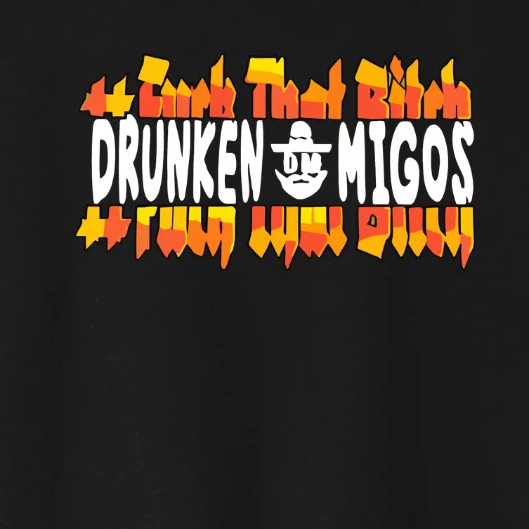 Fuck The Bitch Drunken M.I.G.O.S Women's Crop Top Tee