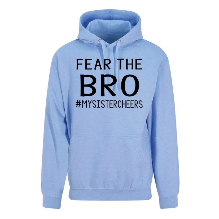 Fear The Bro Mysistercheers Cheerleader Gift Unisex Surf Hoodie