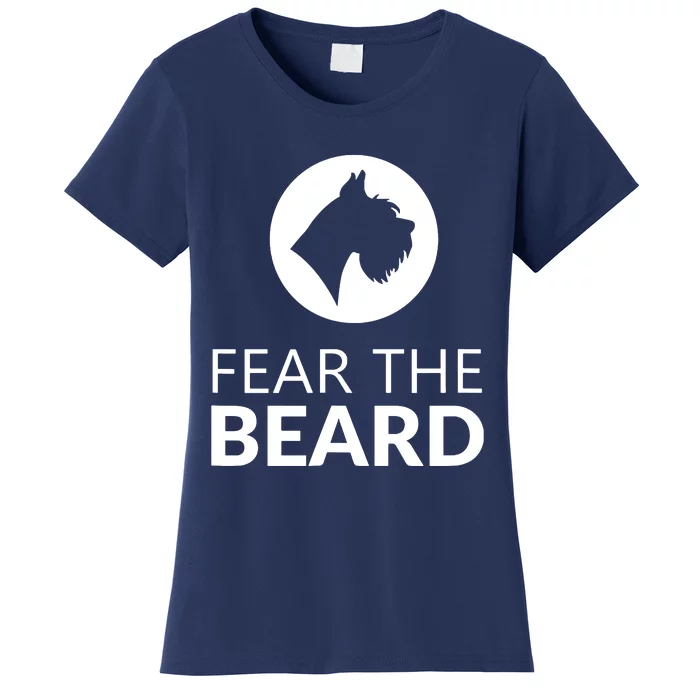 Fear The Beard Funny Schnauzer Lover T Gift Women's T-Shirt