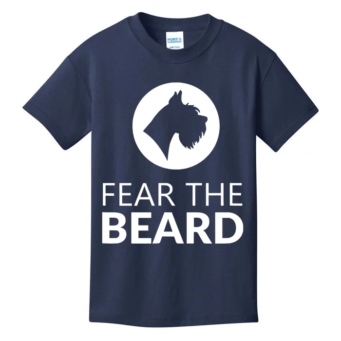 Fear The Beard Funny Schnauzer Lover T Gift Kids T-Shirt