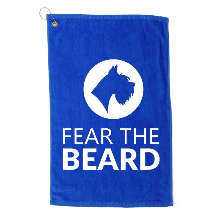 Fear The Beard Funny Schnauzer Lover T Gift Platinum Collection Golf Towel