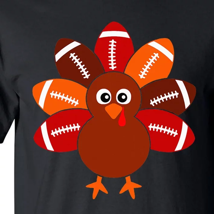 Football Turkey Balls Thanksgiving Tall T-Shirt