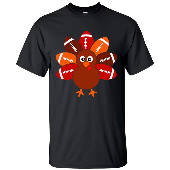 Football Turkey Balls Thanksgiving Tall T-Shirt