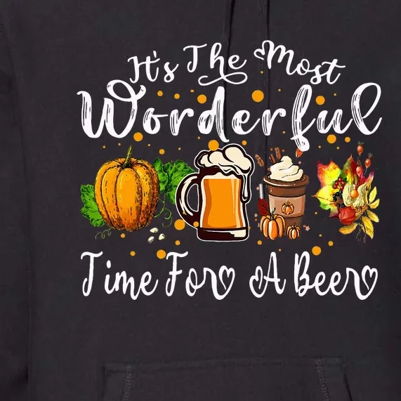 Fall Thanksgiving Beer Festive Celebration Premium Hoodie