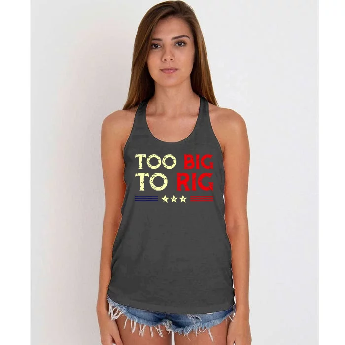 Funny Too Big To Rig 2024 Women's Knotted Racerback Tank